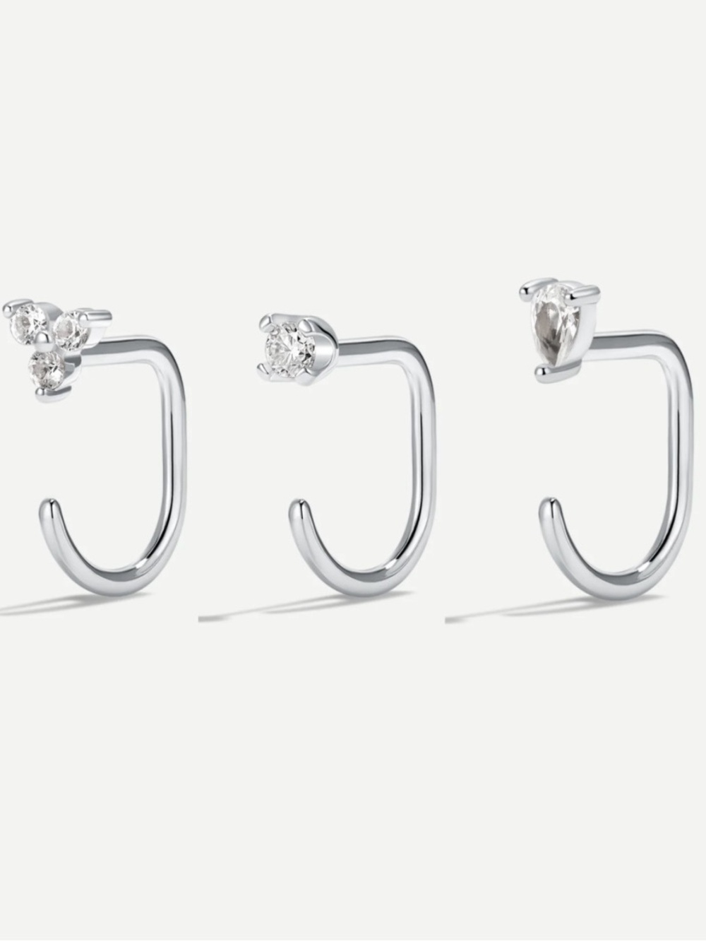 Ardant 925 Sterling Silver 3 pair Earring Set